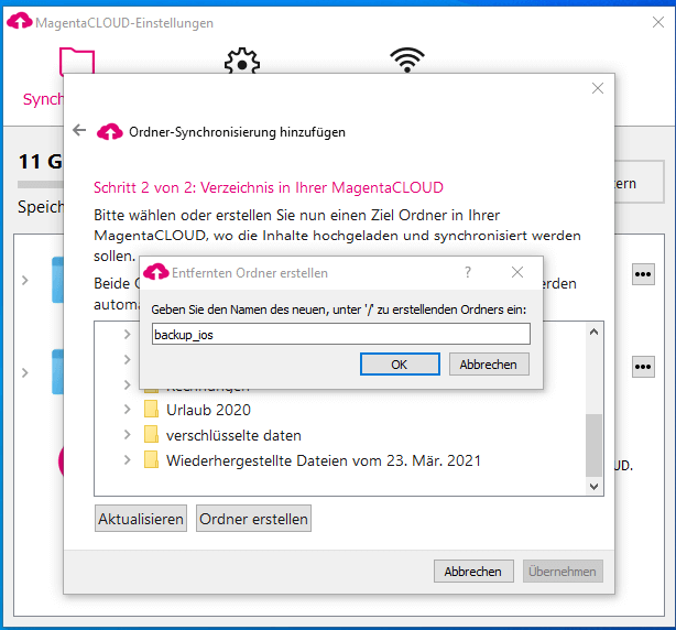 Verfügbarer Speicher überprüfen